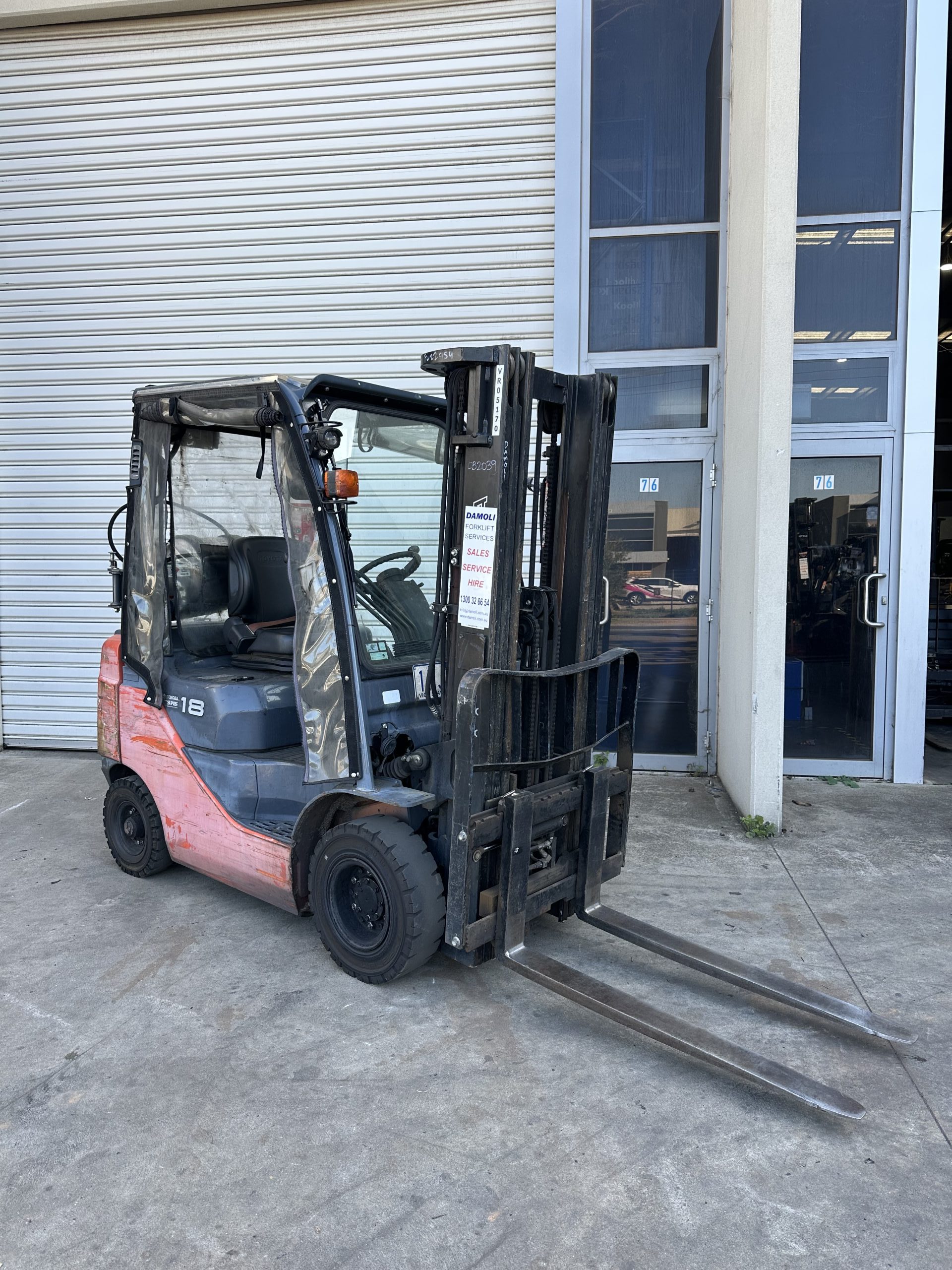 2015 Toyota Container Mast – 1.8Tonne – 4.5m Lift – LPG – Side Shift
