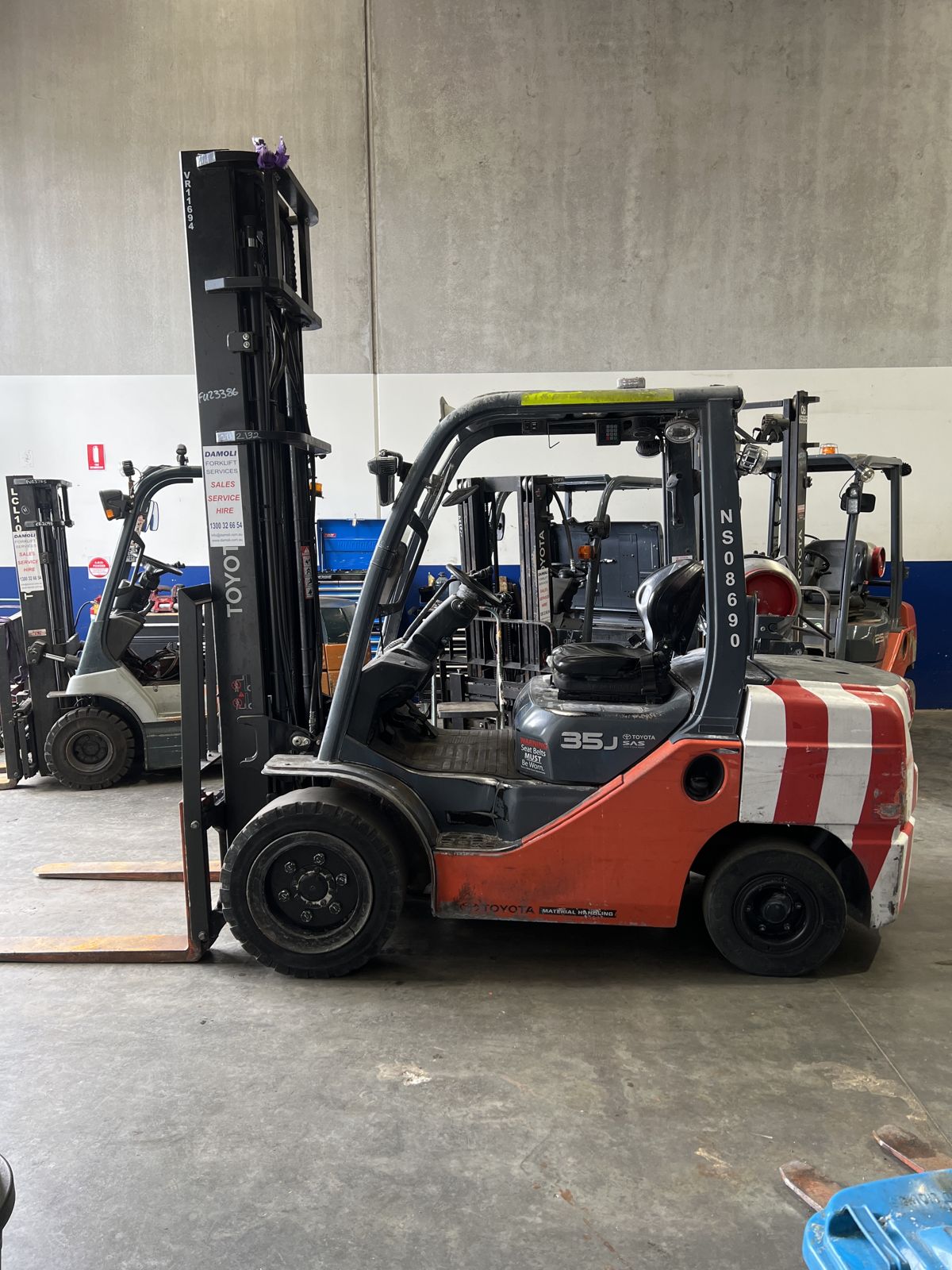 Used 2021 Toyota 32-8FGJ35 3.5 tonne LPG forklift with standard mast, stock CB2132, photo 4